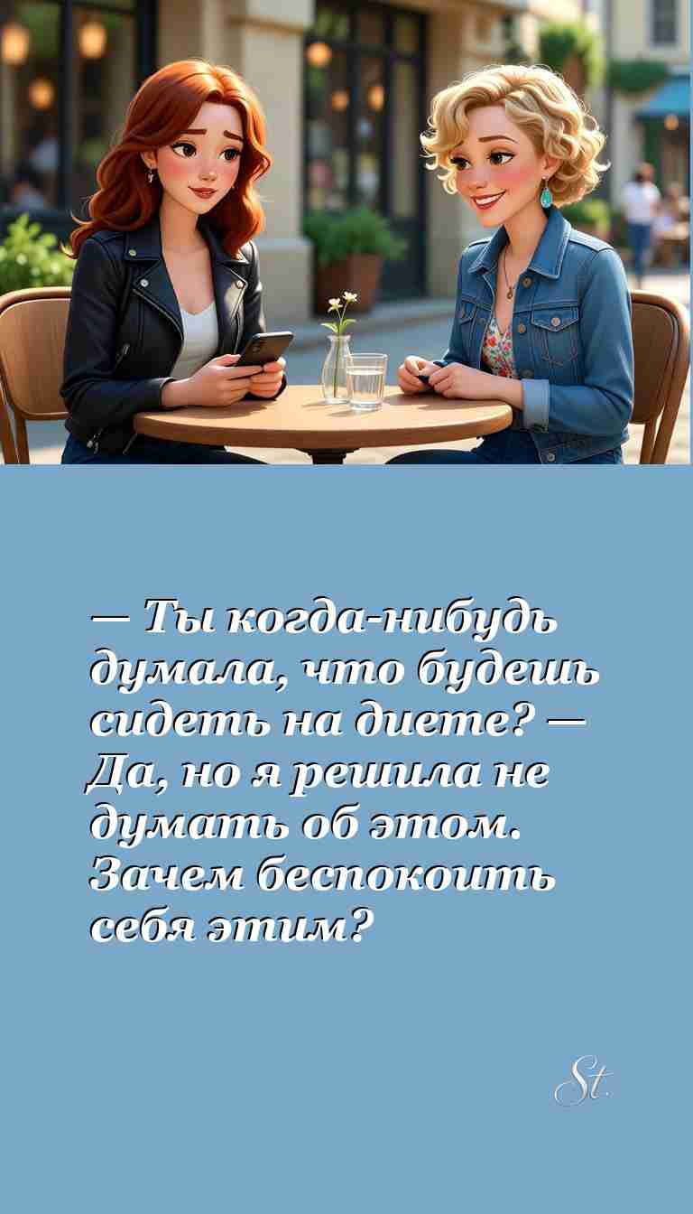 Смешные анекдоты о мужчинах и женщинах на диете