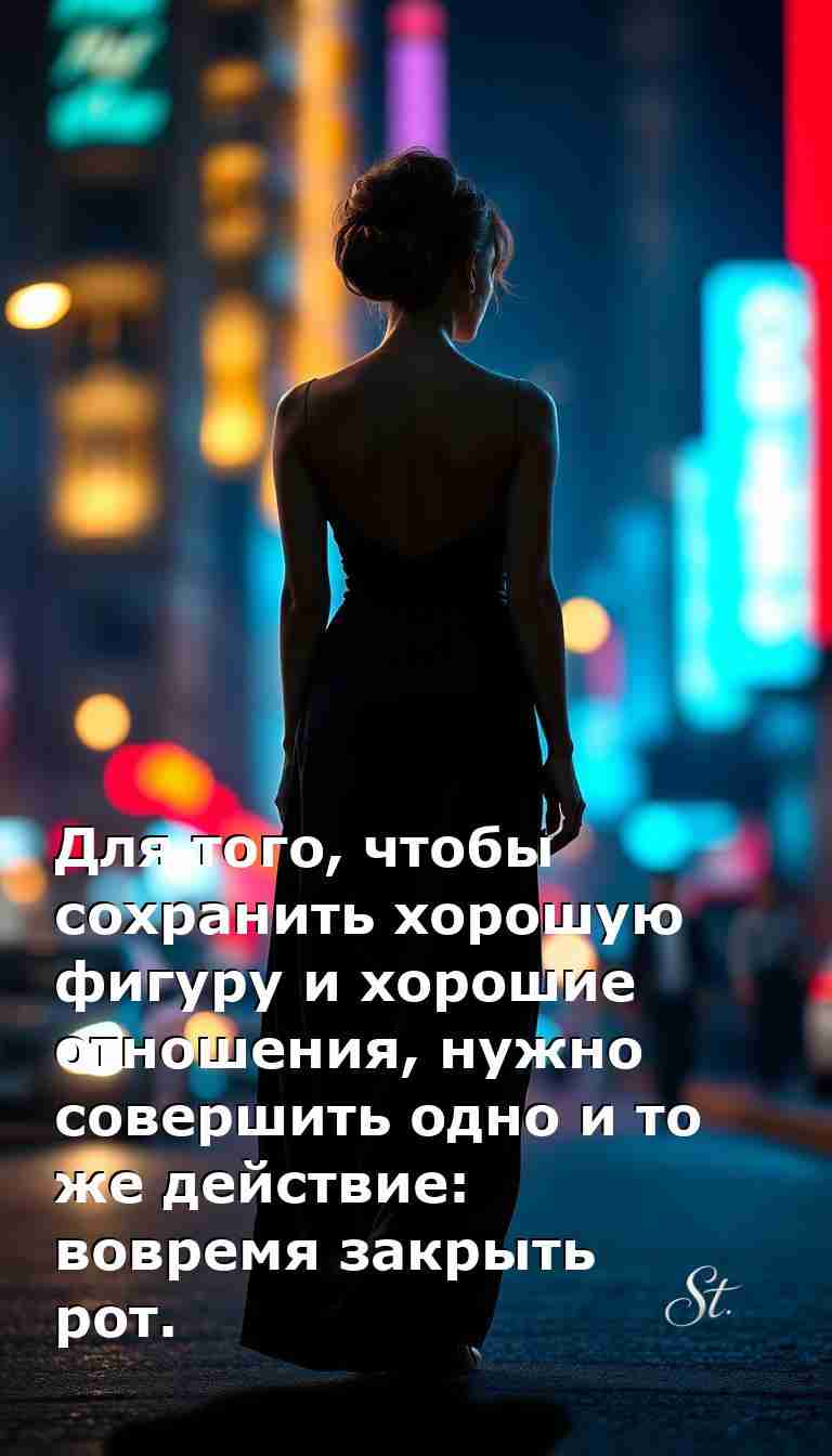 Закрой рот и сохрани фигуру с юмором жизни